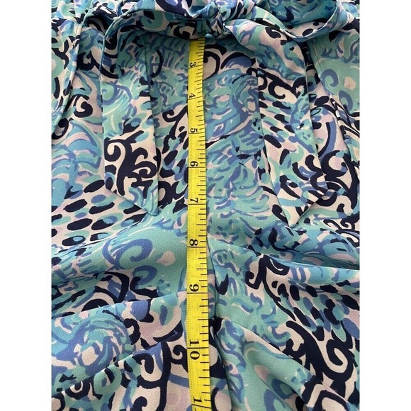 Lilly Pulitzer Shorts Tie‎ Waist Blue Patterned Casual Size 4 - Picture 10 of 11